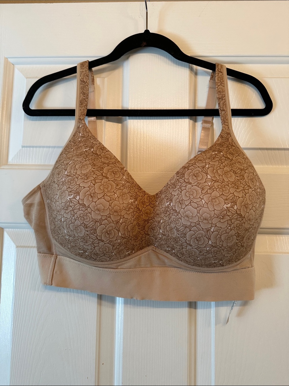 #-36- Rhonda Shear Nude Floral Contour Bra